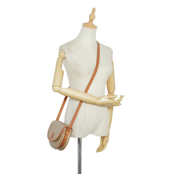 Authentic CELINE Macadam Crossbody Bag Navy Blue/Beige - Picture 15 of 15